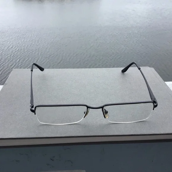 Ray Ban Teen Half Rim Square Silver and Black Eyeglasses RB 6154 Frames - Picture 7 of 12